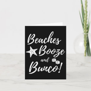 Beaches Booze And Bunco Dice Summer Card