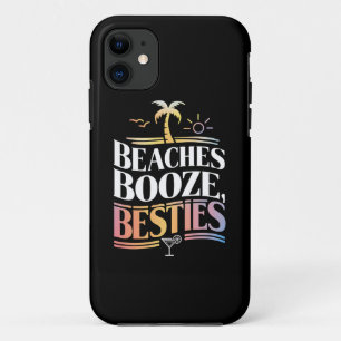 Beaches Booze & Besties Coconut Tree Summer  iPhone 11 Case
