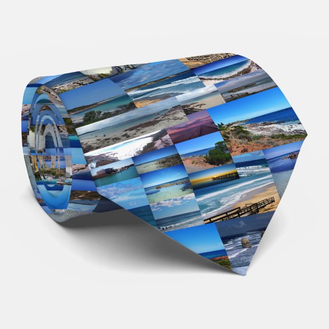 Beaches In Australia Photo Collage, Tie (Rolled)