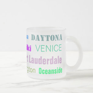 BEACHES mug (frosted glass)
