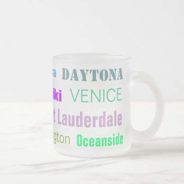 BEACHES mug (frosted glass) (Right)