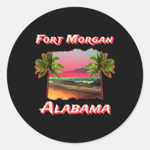 Beaches Of Fort Morgan Alabama Classic Round Sticker