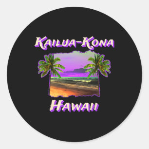 Beaches Of Kailua-kona Hawaii 1  Classic Round Sticker