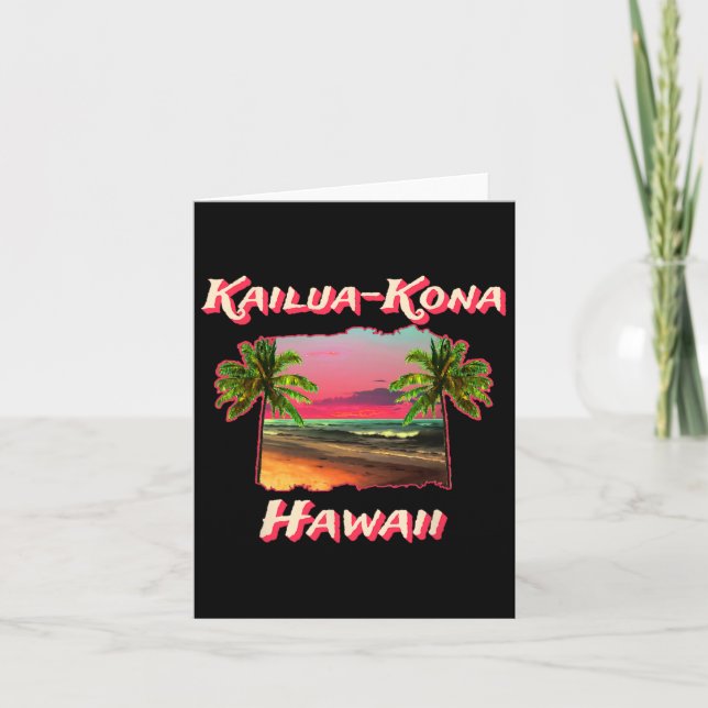 Beaches Of Kailua-kona Hawaii  Card (Front)