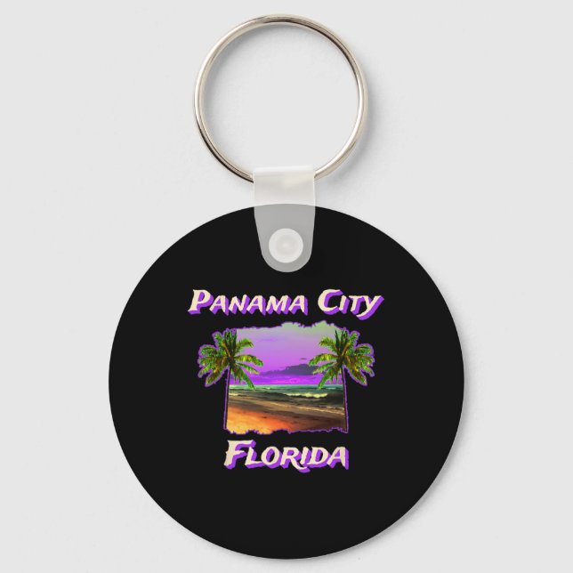Beaches Of Panama City Florida  Key Ring (Front)