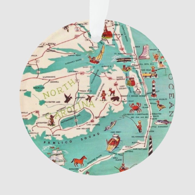 Beaches of the Outer Banks Ornament (Front)