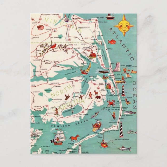 Beaches of the Outer Banks Postcard (Front)