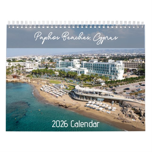 Beaches, Paphos Cyprus by PaphosLife Calendar (Cover)