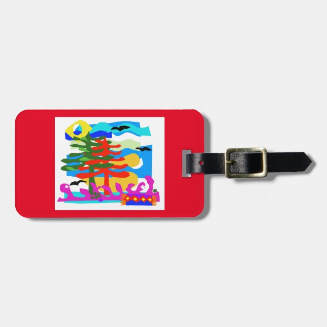 BEACHES - Sun & Surf - Australia - Red Luggage Tag (Front Horizontal)