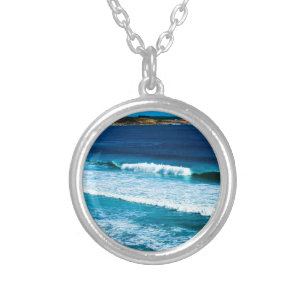 Beaches That Make You Go Wow,   Silver Plated Necklace