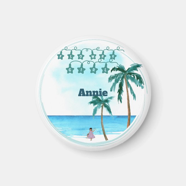 Beachfront Belle Wedding Design Magnet (Front)