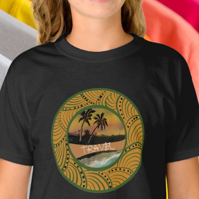 Beachfront illustration Travel T-Shirt (Creator Uploaded)
