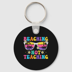 Beaching Not Teaching Funny Summer Teacher Beach V Key Ring