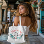 Beaching Not Teaching Teacher Appreciation Tote<br><div class="desc">Calling all teachers! Show some love for our amazing educators with this Beaching Not Teaching Teacher Appreciation Tote Bag. Perfect for the modern chic and fun-loving teacher, this cute and stylish tote features trendy typography that reads 'Best Teacher Ever'. Whether you're heading back to school or simply want to express...</div>