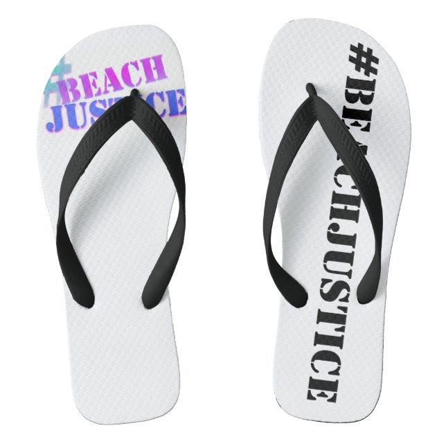 #BEACHJUSTICE Retro Flip Flops (Footbed)