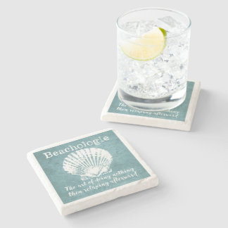 Beachologie Art of Doing Nothing Stone Coaster