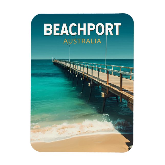 Beachport Australia Travel Art Vintage Magnet (Vertical)