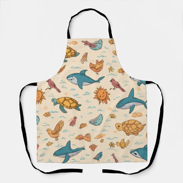 Beachside All-Over Print Apron Gift (Front)