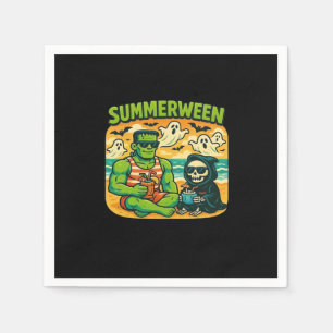 Beachside Boogeymen - Retro Summerween Vibes Class Napkin