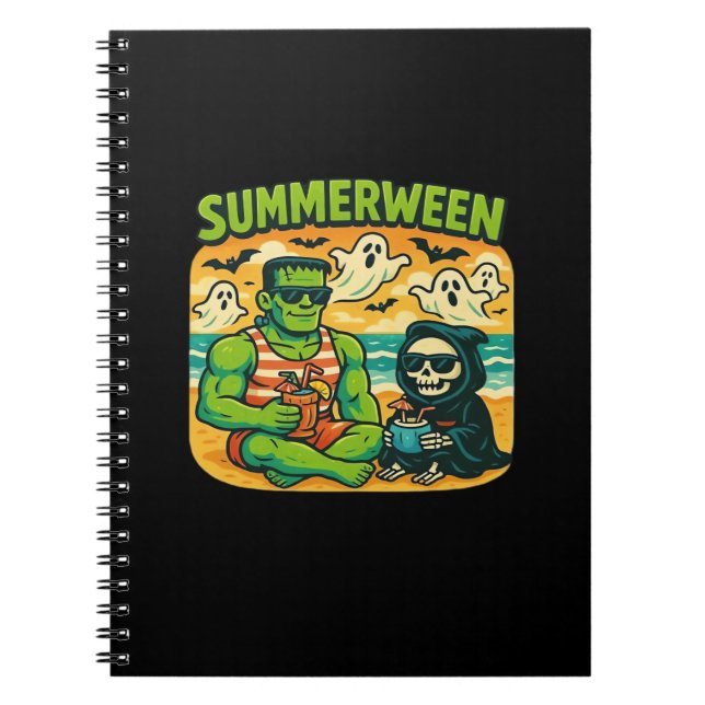 Beachside Boogeymen - Retro Summerween Vibes Class Notebook (Front)