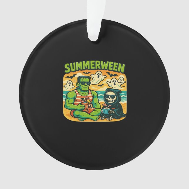 Beachside Boogeymen - Retro Summerween Vibes Class Ornament (Front)