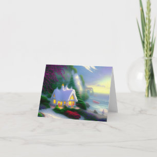 Beachside Christmas Cottage Holiday Card