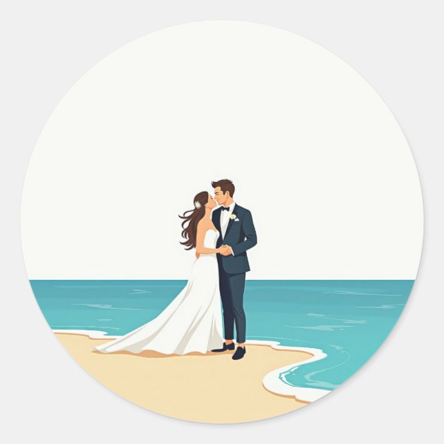 Beachside Kiss Sticker (Front)