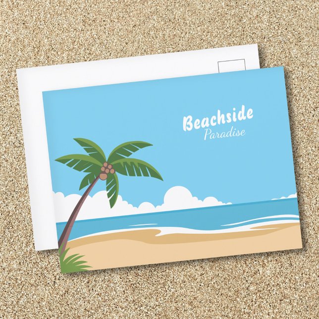 Beachside Paradise Landscape Postcard (Beachside Paradise Landscape Postcard)