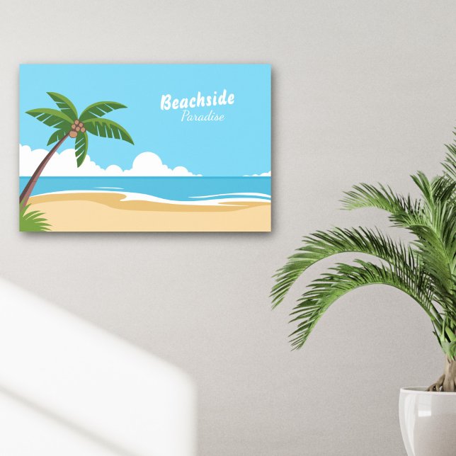 Beachside Paradise Landscape Poster (Beachside Paradise Landscape Poster)