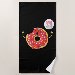 Beachtowel Skater Boys Cool Doughnut Mess With Me Beach Towel