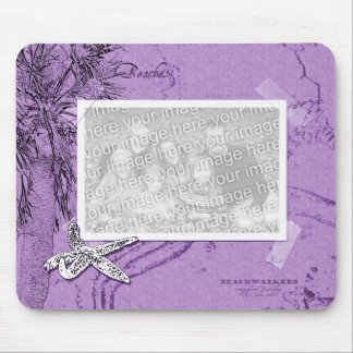 Beachwalker Collage - Starfish purple Mouse Mat