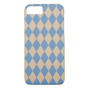 Beachy Blue and Tan Harlequin iPhone 8/7 Case