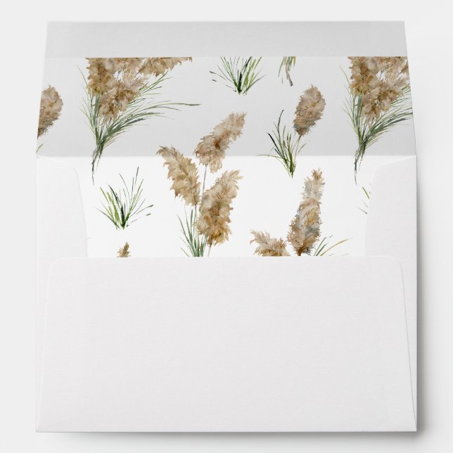 Beachy Boho Pampas Grass 2 Envelope (Back (Bottom))