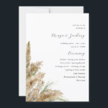 Beachy Boho Pampas Grass Wedding Ceremony Program Invitation<br><div class="desc">Beachy Boho, Pampas Grass was hand painted in watercolors to create this Elegant, Modern, Boho & Beautiful Wedding Ceremony Program. This program is great for boho weddings, rustic weddings, spring weddings, summer weddings, fall weddings, and winter weddings. Create your wedding invitations quickly with our easy to use templates. Just enter...</div>