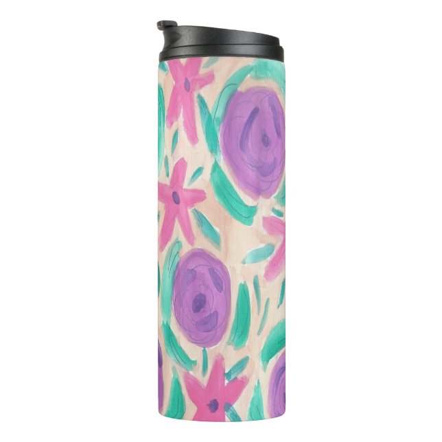 Beachy Boho Watercolor Print Tumbler (Rotated Right)