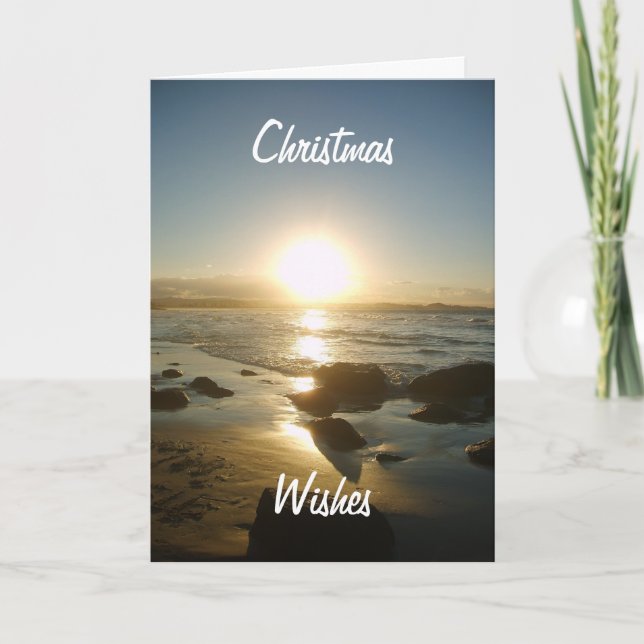 Beachy Christmas Card. Holiday Card (Front)