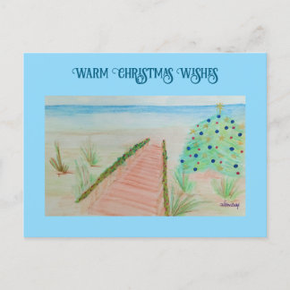 Beachy Christmas  Holiday Postcard