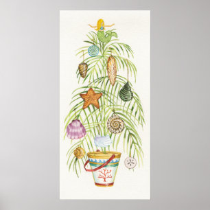 Beachy Christmas Tree Poster