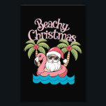 Beachy Christmas Tropical Vacation Santa Beach  Photo Print<br><div class="desc">Beachy ChristmasTropical Vacation Santa Beach Lover Gift</div>
