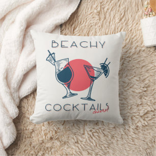Beachy Cocktails Cheers Party Art Cushion