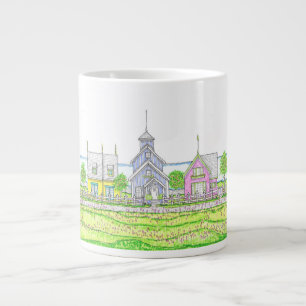 Beachy Cottages Large Mug
