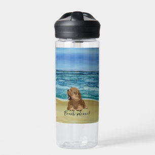 Beachy Cute Puppy Water Bottle