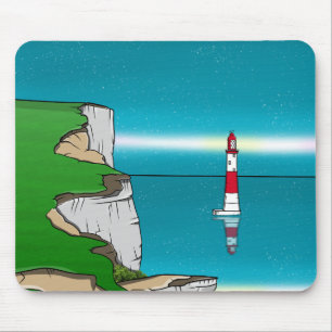 Beachy Head lighthouse English Channel Mouse Mat