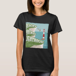 Beachy head lighthouse retro poster T-Shirt