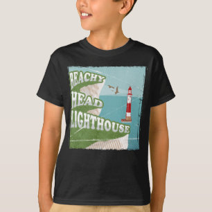Beachy head lighthouse retro poster T-Shirt