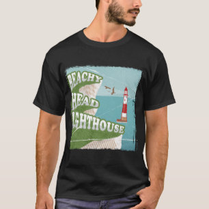 Beachy head lighthouse retro poster T-Shirt