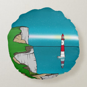 Beachy Head lighthouse Round Cushion