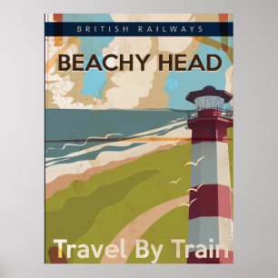 Beachy Head Vintage Travel poster