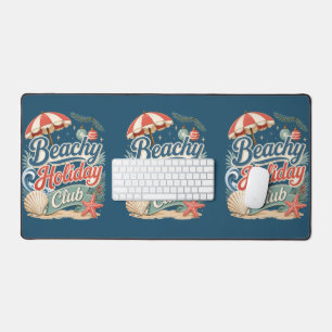 Beachy Holiday Club Retro Coastal Christmas Desk Mat