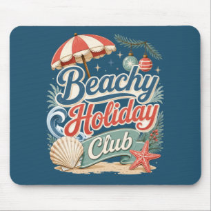 Beachy Holiday Club Retro Coastal Christmas Mouse Mat